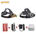 Newest Zoom 8000lm XML T6 Torch Head Headlights Headlamps Rechargeable Headlamp for Fishing 18650 Battery Car