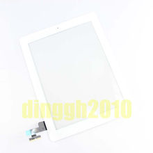 Free  tools Replacement For iPad 2 2nd Gen Generation Touch Digitizer Screen Home Button Assembly+Frame White Free shipping