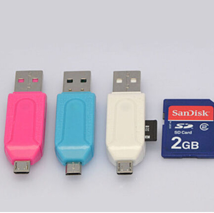 Free Shipping 1pc Universal Card Reader Mobile phone PC card reader Micro USB OTG Card Reader
