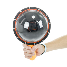 Orange Gopro Water Surface Lens Hood for Hero3+/4 High-quality Dome Port for Hero 4 3+Accessories Underwater Photography Clear