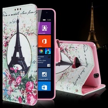 For Microsoft Lumia 535 Case Cartoon Pattern Card Holder Leather Wallet Flip Cover Case For Microsoft Lumia 535 Inner TPU Case