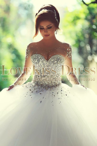 sparkely plus size bridal gowns