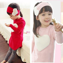 2016 Spring new girls children sets Long Sleeve cotton blouse pure color leggings cute headband Free shipping