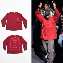 C4 Hip Hop Tees I Feel Like Pablo T-Shirt Kanye West Men T Shirts Long Sleeve 2016 Lovers Streetwear Red HXBF9999CJ