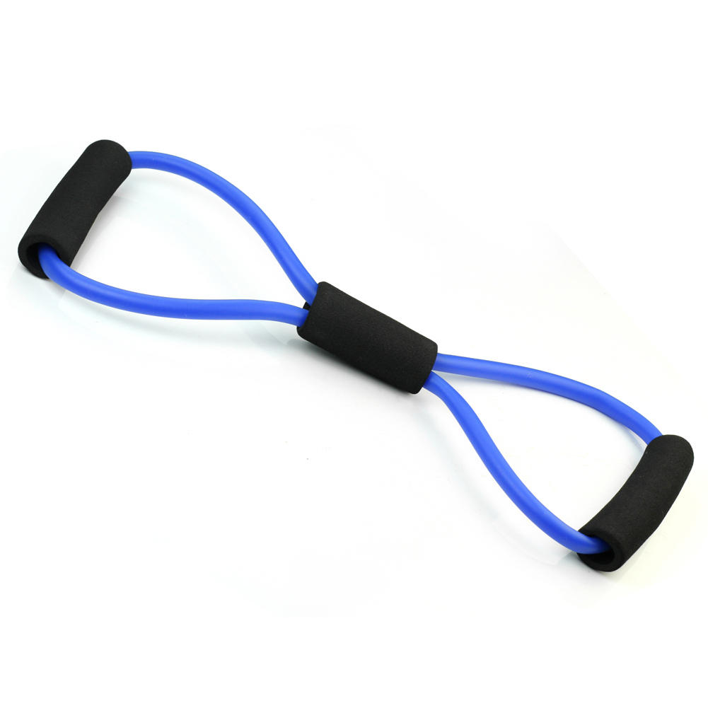 Hot Yoga Resistance Bands Tube Fitness Muscle Workout Exercise Tubes 8 Type Blue