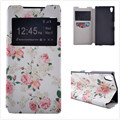 High Quality Beautiful Patter Painted Phone Leather Cases For Sony Z5 Z5Plus Flip Cover PU Protective