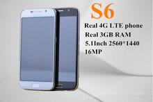 4G LTE s6 mobile phone 3GB Ram 32GB Rom perfect s6 phone FHD 2560 1440 mtk6592