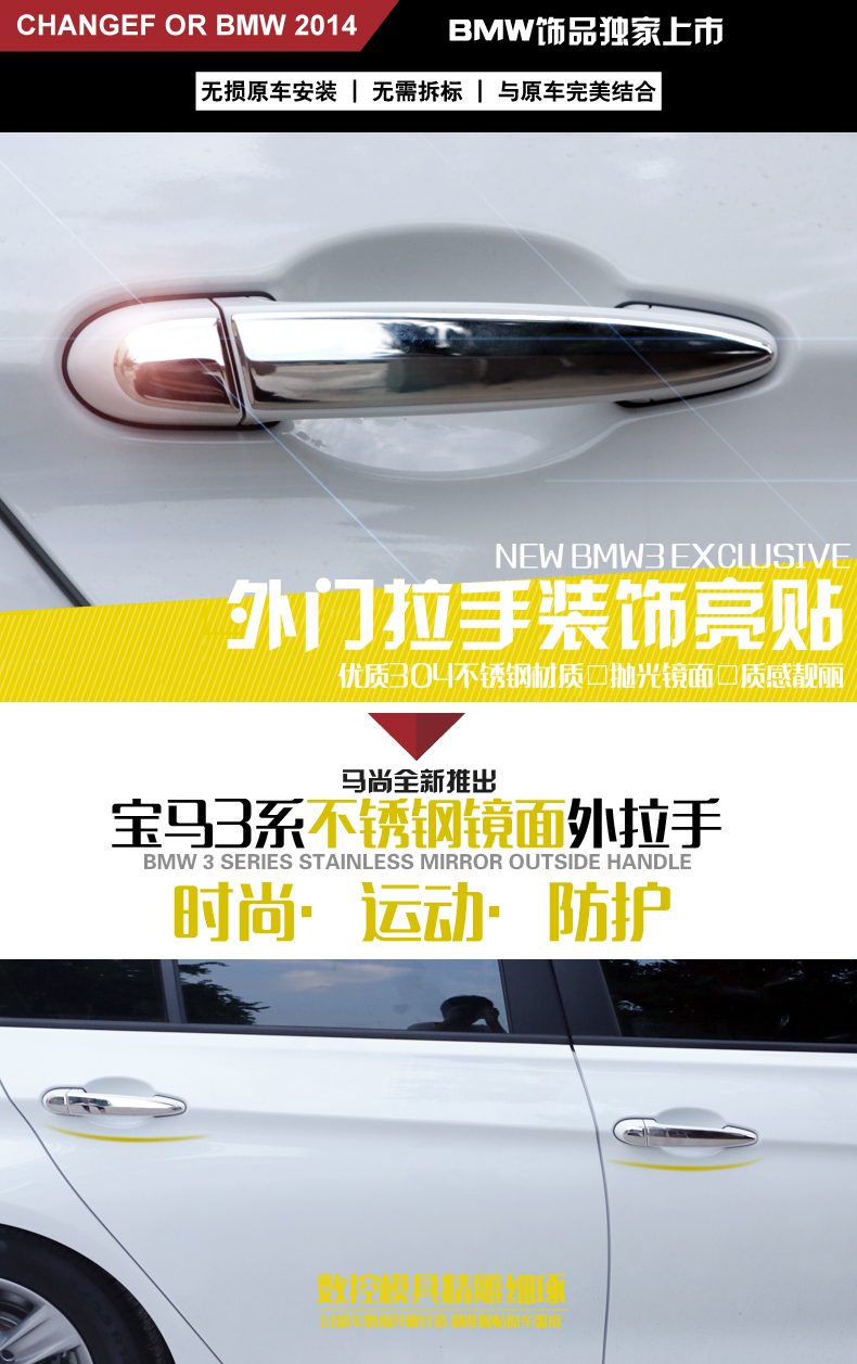 door handle Trim for BMW 1 F20 3 Series F30 F34 X1 E84 X3 F25 X4 F26 X5 E70 X6