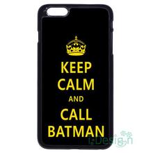 Fit for iPhone 4 4s 5 5s 5c se 6 6s 7 plus ipod touch 4/5/6 back skins cellphone case cover KEEP CALM AND CALL BATMAN