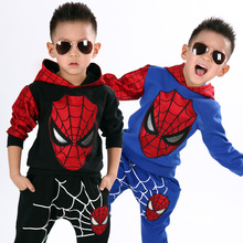 2016 NEW Spring Children Sets Spiderman Kids Clothing Sets Children Fashion Cartoon Summer Shirt + Pants Boys Tees Pants Suit