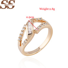 SparShine Silver 18k Gold Ring Anillos Ruby Bijoux Anel Wedding austrian crystal Bague Silver Aliancas De