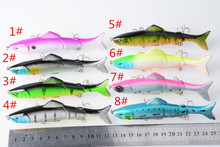 Jointed minow Fishing Lures 12.5CM 17.7G hooks fishing tackle equipment peard artificial lure wobbler  12030sca fish bait h