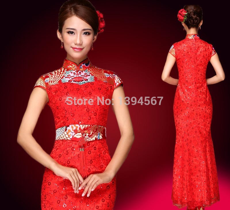 Robe de mariee chinoise rouge