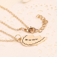 YP0782 Beautiful heart shape necklace as a birthday gift to best friend hotsale gold alloy double