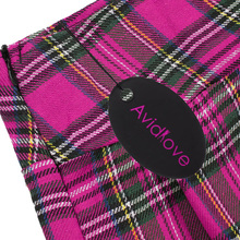 Avidlove Brand Women Fashion Sexy Lady Schoolgirl Cosplay Sleepwear Plaid Night Super Mini Pleated Skirt