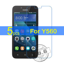 5pcs Ultra Clear LCD Screen Protector Film Cover For Huawei Y560 Protective Film + cloth