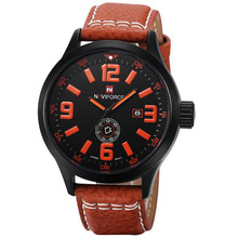 2015 nuevo anuncio forma para hombre reloj de alta calidad de la correa de cuero movimiento características de cuarzo puntero relojes de pulsera China Relogio Masculino