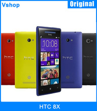 Refurbished Original HTC 8X 16GBROM 1GBRAM Windows OS Dual Core Mobile Phone 4.3 inch 3G WCDMA GSM Support WIFI Bluetooth