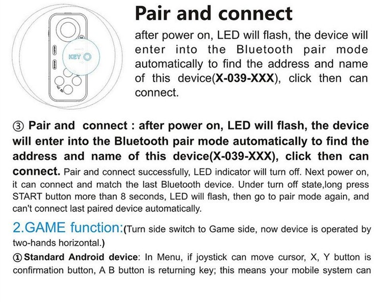 MOCUTE Joystick Multifunction Bluetooth Selfie Remote Control Shutter Gamepad for TabletPhoneEbookTVGamepad (18)