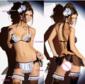 1PCS Transparent Women Sexy Lingerie Hot Sexy Racy Muslin Underwear Women Set Sex Products Maid Uniform
