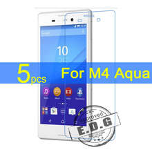 5pcs Ultra Clear LCD Screen Protector Film Cover For Sony M4 Aqua Protective Film + cloth