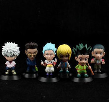 hunter x hunter figure 6 pcs/set hunter x hunter killua HISOKA LEORIO Doll 6 CM toys for Decoration & Keychain double function t