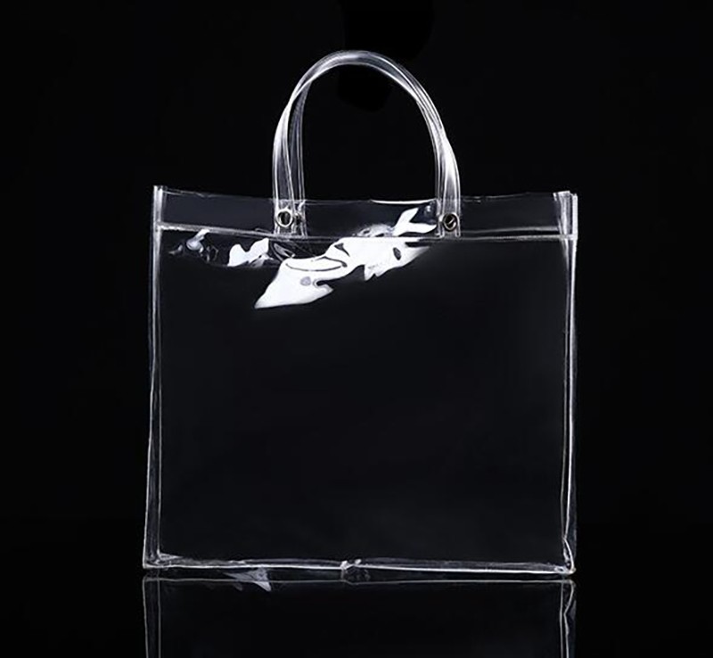 Wholesale- Custom PVC Bag Clear Plastic PVC Vinyl Bag with Polyester Handles Pvc Card Printing ...