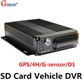 Cyclic Recording GPS Mobile DVR H 264 4CH car dvr I O G sensor Vehicle DVR