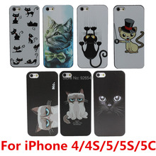 2015 New arrive Grumpy Cute Cat PC Hard Case Cover for Apple i Phone iPhone 4 4S 4G 5 5S 5G 5C Free Shipping