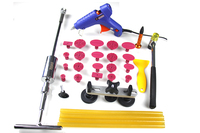 Super PDR Tools 34 Pieces Paintless Dent Removal Tools Set with Red Tabs Glue Gun Slide Hammer Rubber Hammer Bridge