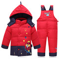 Children Boys Girls Winter Warm Down Jacket Suit Set Snowsuit Coat Jumpsuit Toddler Baby Clothes Set