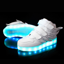 25-37 Size/ USB Charging Basket Led Children Shoes With Light Up Kids Casual Boys&Girls Luminous Sneakers Glowing Shoe enfant