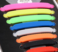 wholesale 16Pc Set 2016 NEW Silicone shoelaces No Tie Shoelace All Sneakers Solid shoe lace