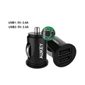 Calitte Aukey Mini Car charger Dual USB 5V 2 4A 24W Auto USB Car Charger Adapter