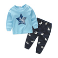 Spring Kids Clothes Star Printed Long Sleeve Baby Boy clothes 2pcs Sports Suit Hot Sale New