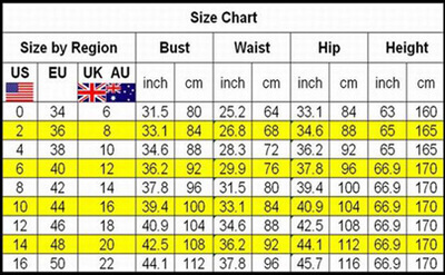 size chart us eu clothes