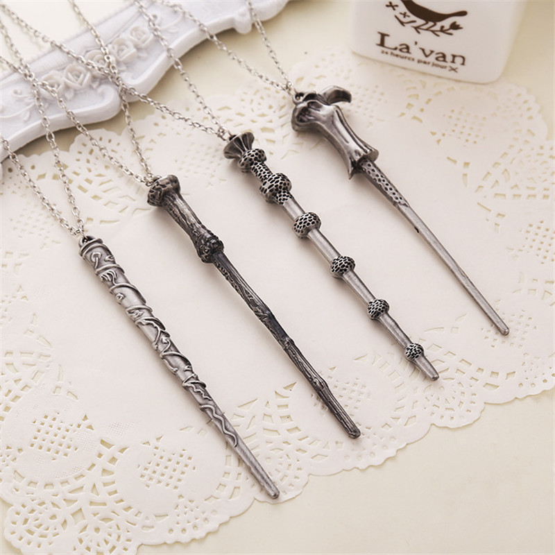 Harry Potter Necklace Movie Fashion Jewelry Six Phalanx Magic Wand