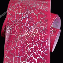 Red base silver crack Sexy Beauty Nail aluminum foil stickers nail stickers crafts template GL39