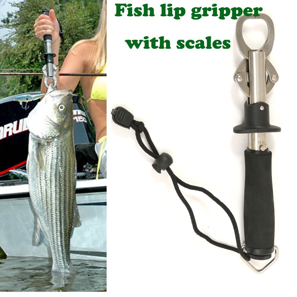 (BOGA Style) 15KG Stainless Steel Fish Lip Gripper Scales Fish Trigger Grip Fishing Lip Grip
