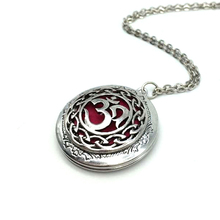 Exclusive Design Antique Silver Moola Mantra Pendant Celti Locket Diffuser Necklace Essential Oil Locket  Yoga Jewelry