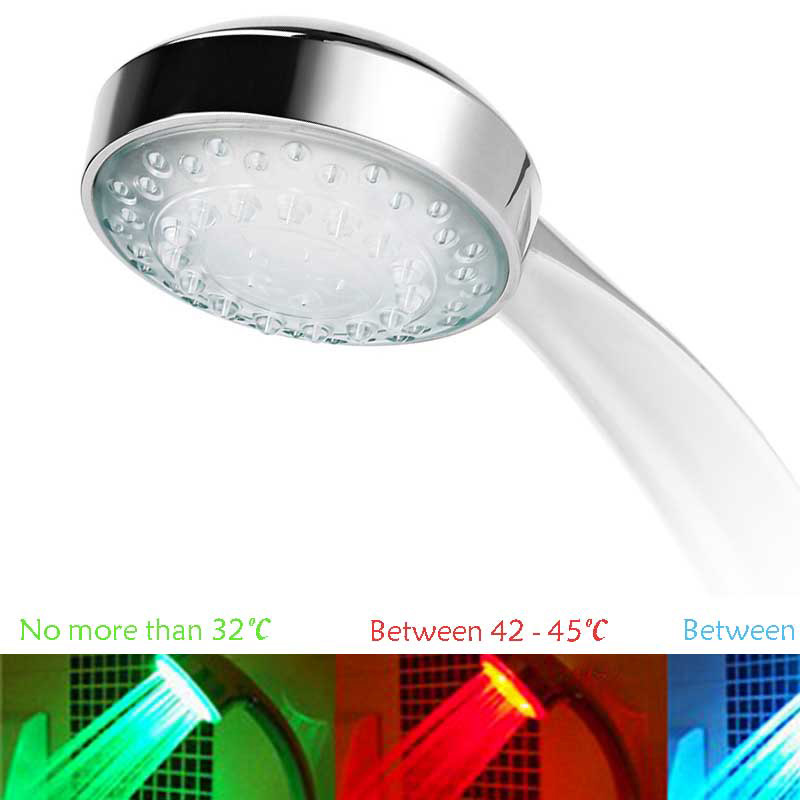 NEW Water Glow 3 Colors Changing LED Light Kitchen Bathroom Faucet Temperature Control TE shower Head