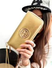 2015 Fashion new brand women Leather gold handbags lady coin Purse/wallets/Card & ID Holders put phone Minaudiere Day Clutches