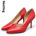 New 2016 Spring Summer Fashion OL Lady Shoes Sexy Thin heel Pointed Toe Women Pumps High