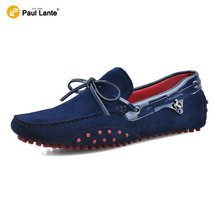 2016 Brand Summer Casual Men Suede Leather Slip-on Loafer Driving Shoe Fahion Boat Shoe Handmade Men Velvet Moccasin Dress Shoes