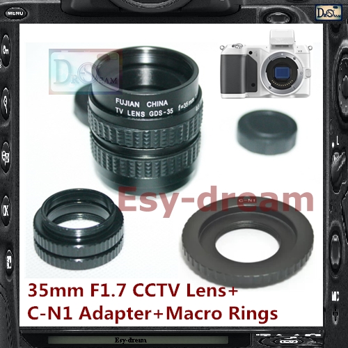 C-Mount + 35  F1.7 CCTV   Nikon Nikon1 J1 J2 J3 J4 J5 S1 S2 V1 V2 V3 AW1 Camera PA215