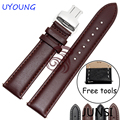 High Quality Genuine Leather Watchband 22mm Black Brown Strap For Pebble Time Steel New Hot Free