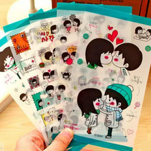 5 PC DIY photo album accessories tools, South Korea’s diary decorative stickers, hip-hop girl, sweet couple stickers