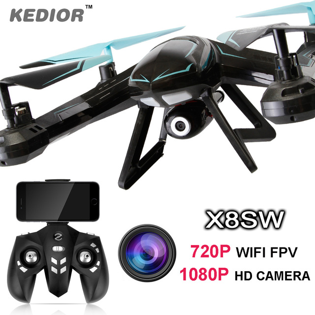 X8SW RC Drone FPV Quadcopter Вертолет 2.4 Г 4CH 6-осевой RC Quadcopter дроны Могут Добавить в Режиме реального времени 720 P Wifi FPV Или 1080 P HD Камера