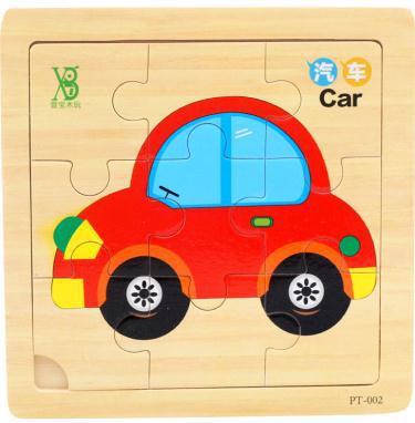 Wood child puzzle jigsaw puzzle 9 pieces of wooden baby animals 0 1 2 3 year