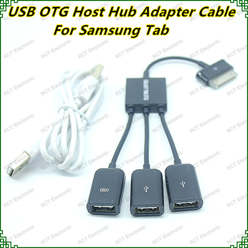 50pcs/lots 3 In 1 Usb Otg Cable Host Micro Hub Adapter Power for Micro-usb Function Phone